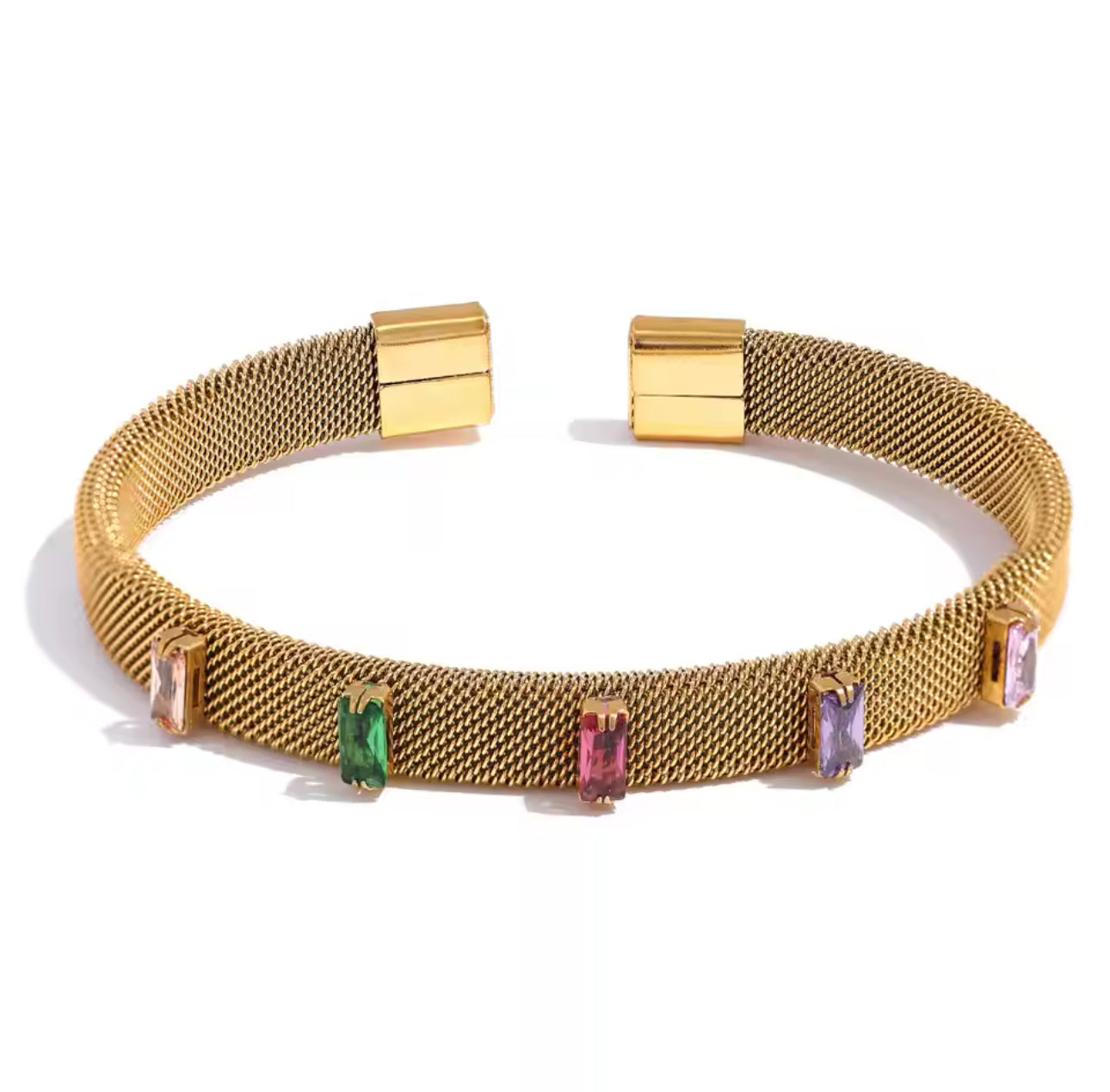 Rainbow Baguette Cuff