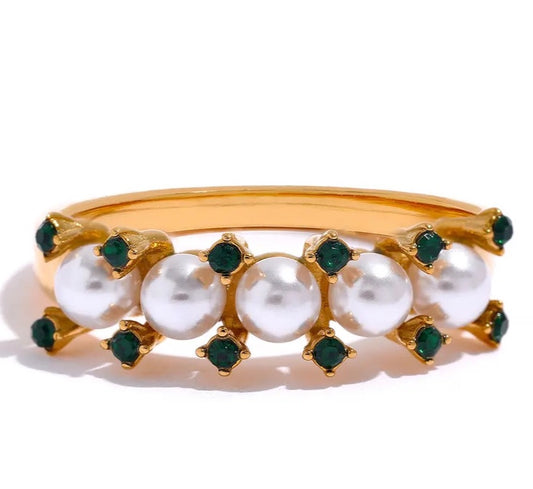 Pearl and Emerald Ring