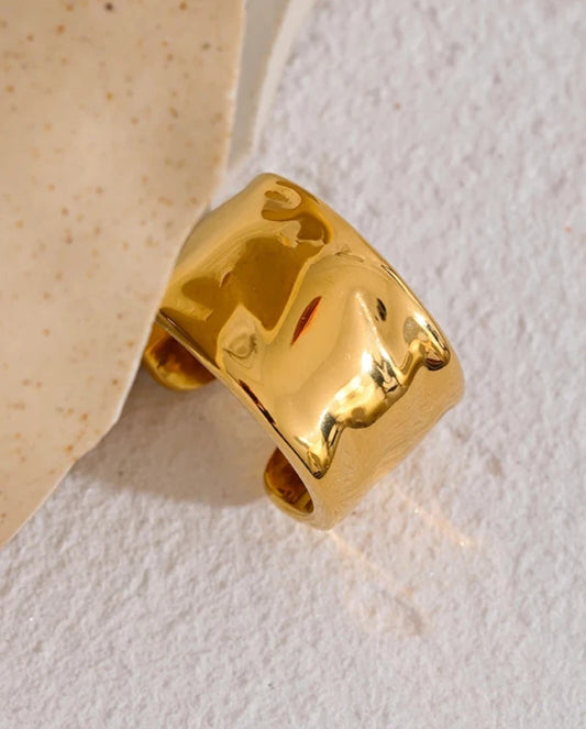 Gold Chunky Open Band Ring