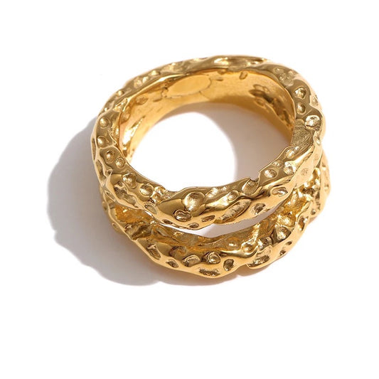 Double Layer Textured Ring
