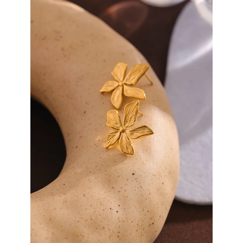 Gold Flower Stud