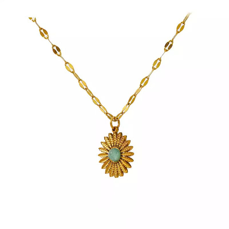 Gold Teal Sunflower