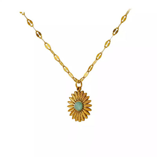 Gold Teal Sunflower