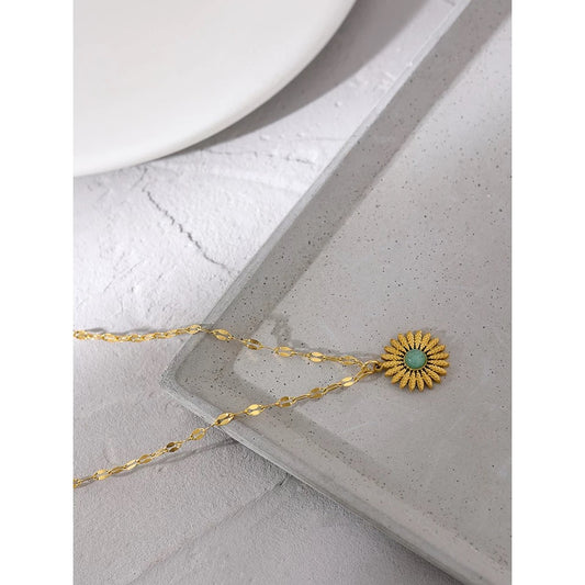 Gold Teal Sunflower